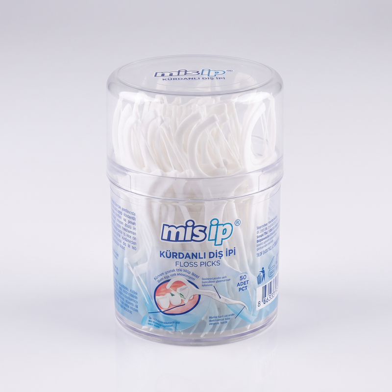 Fill Dentar Floss Picks, kuti 50 copë, foto studio e pastruar