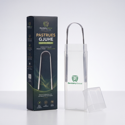 Pastrues Gjuhe Premium prej Çeliku Inox — me Kuti
